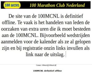 100 Marathon Club Nederland
